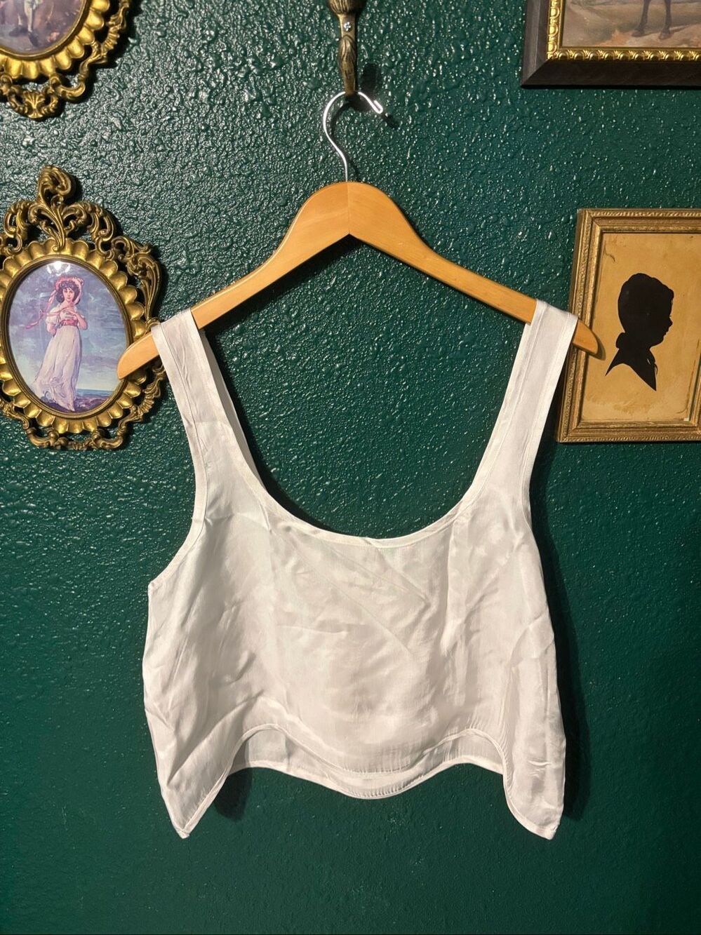 NWT Almina Concept Women White Cropped Sleeveless Blouse XL
